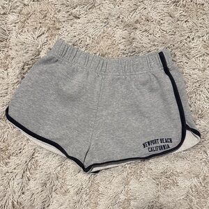Brandy Melville Gray Athletic Shorts with Black Trim
